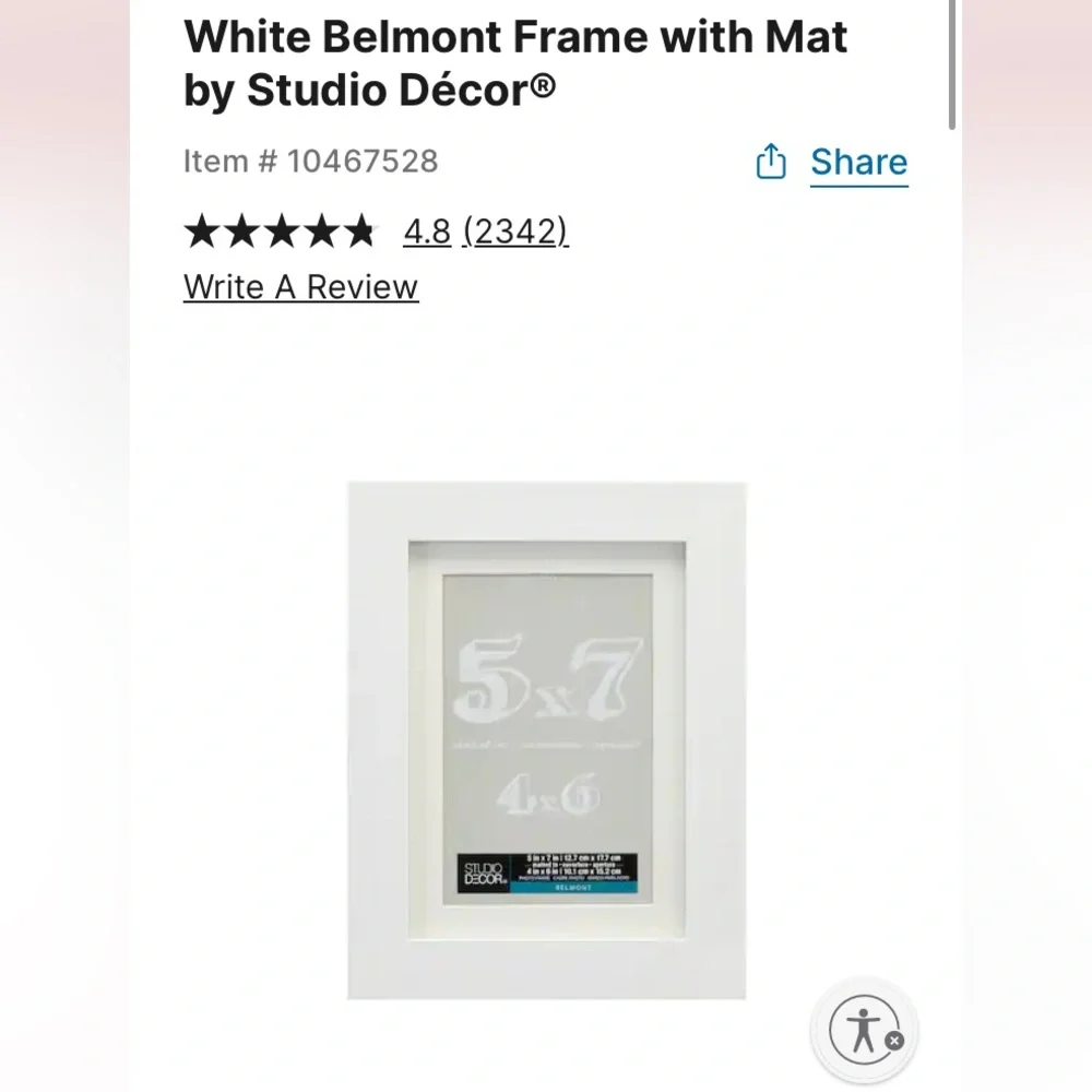 17 pcs Wood White & Black Frame with Mat 4